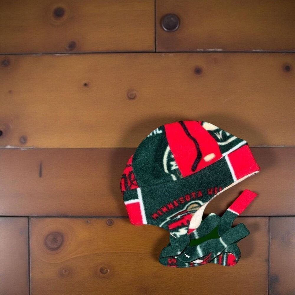 Baby Mn Wild Hockey Fleece Ear Flap Beanie Hat With Tie